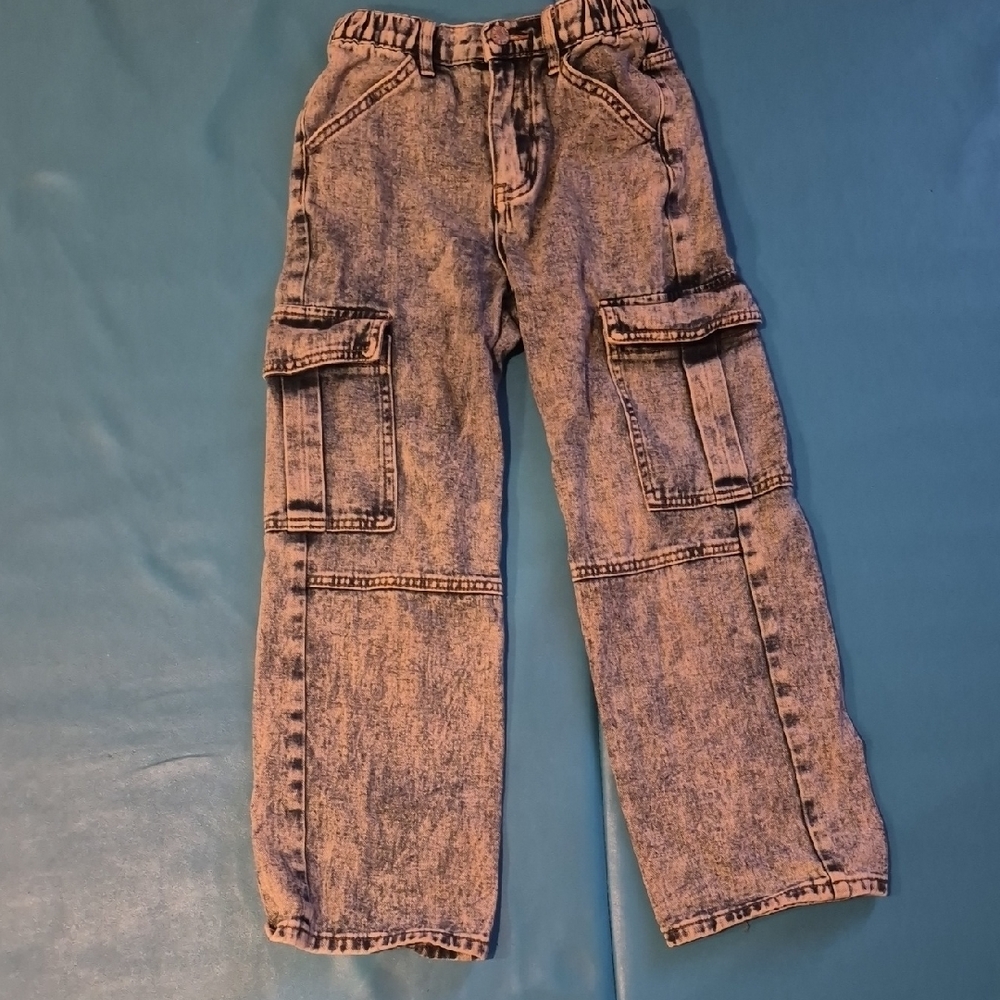 Denim Cargo Pants for kids 8-9